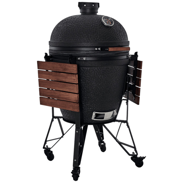 The Bastard Urban XL  barbecue Kamado vue latérale tablettes fermées