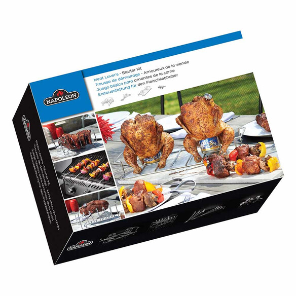 Boîte packaging du kit de cuisson de viande 12 accessoires en inox - Napoleon