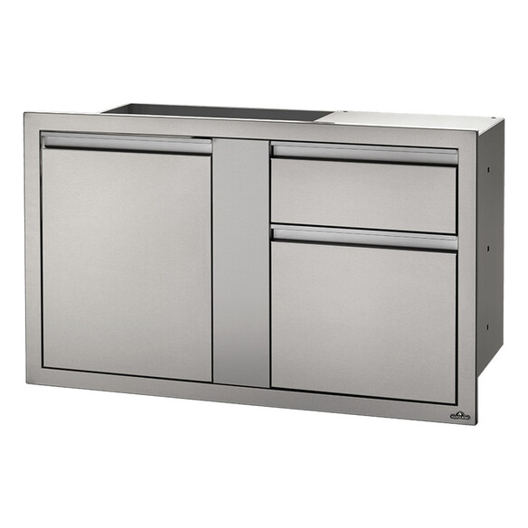 Meuble inox Napoleon avec 2 tiroirs et 1 porte pour cuisine outdoor