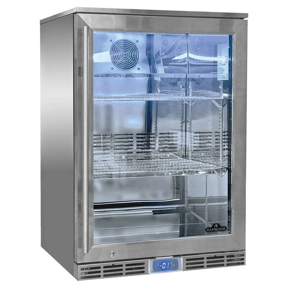 Réfrigérateur extérieur Napoleon avec porte ouverte vers la droite