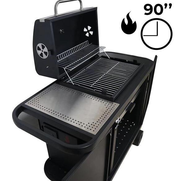 Barbecue charbon de bois - Tonino 70 - Noir - Grill et Plancha