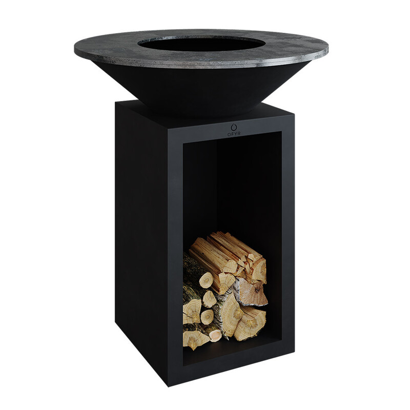 Brasero corten noir OFYR Classic Storage 85