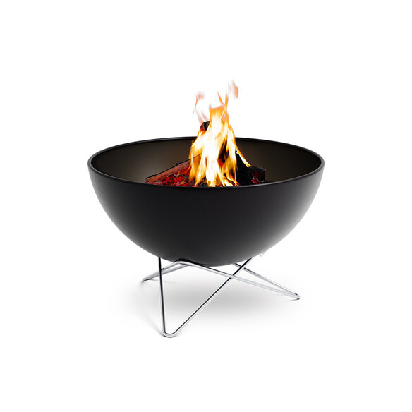Noir höfats Plancha Bundle 4 Brasero Bowl avec pied en fil de fer pour jardin et terrasse utilisable comme plancha Acier émaillé 
