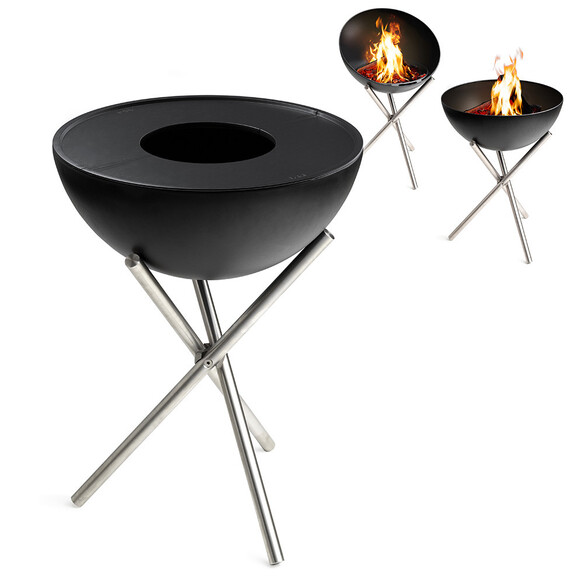 3 modes d'installation du Brasero Hofats Bowl barbecue haut