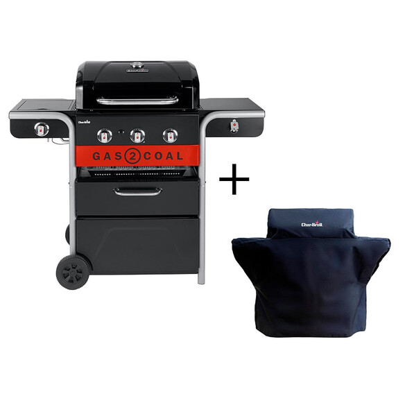 Pack barbecue hybride Gaz2Coal 330 Char-Broil + Housse