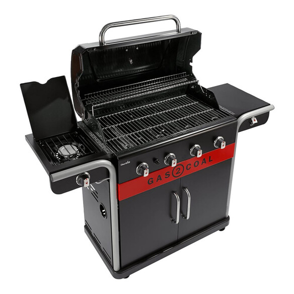 Grilles en fonte émaillée Barbecue hybride Gas2Coal 440 - Char-Broil