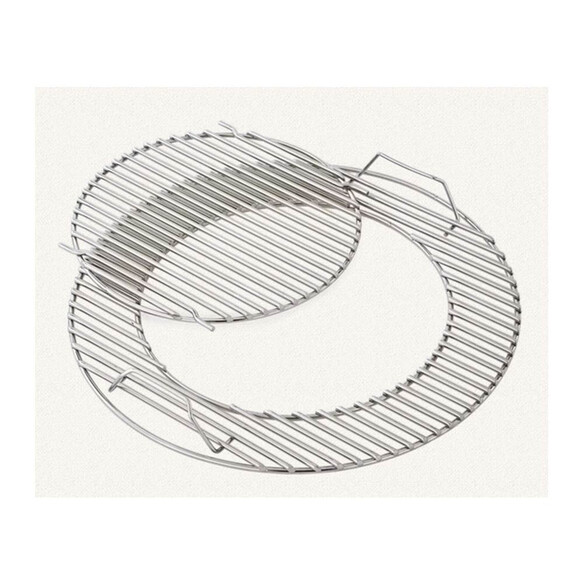 Centre GBS retiré sur la grille inox Weber pour barbecue 47 cm