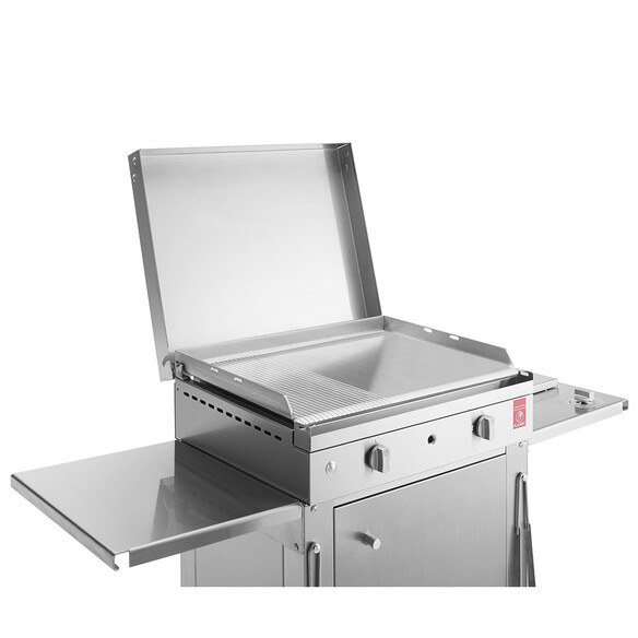 2 tablettes sur Chariot fermé inox pour Plancha Chef 55