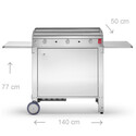 Dimensions Chariot fermé en inox pour Plancha Planet Chef 80