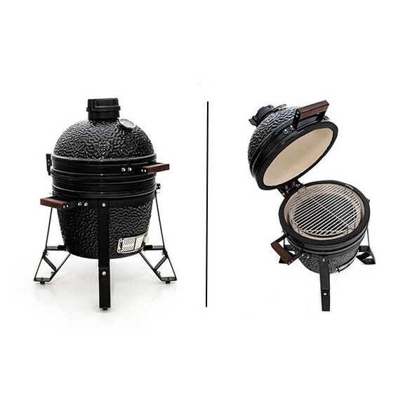 Barbecue kamado Classic Compact The Bastard ouvert et fermé