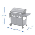 Dimensions du Barbecue Select 4 EXS Campingaz avec couvercle fermé