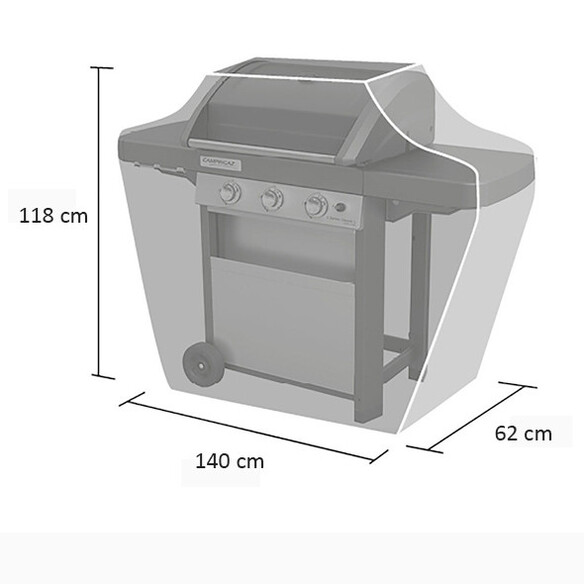 Housse barbecue Select 3 / Electric Electric 2EXD / EX2 / Blue Flame EXLD  CampingazDimensions