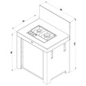 Schéma et dimensions du Modulo Master ENO en inox et acier noir