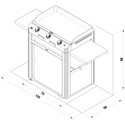 Schéma et dimensions du chariot Fusion 75 gris cargo ENO