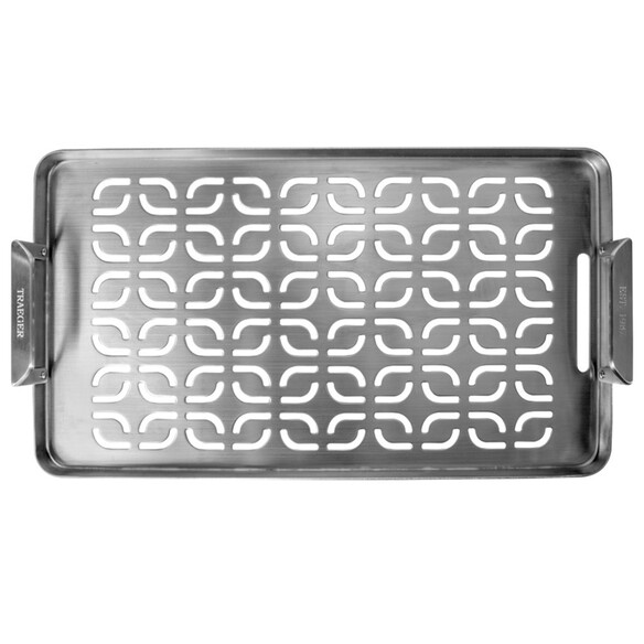 Panier de cuisson inox pour poissons et légumes Traeger ModiFIRE® vu de haut