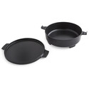 Cocotte 2-en-1 en fonte Weber GBS ouverte Cocotte 2-en-1 en fonte Weber GBS ouverte