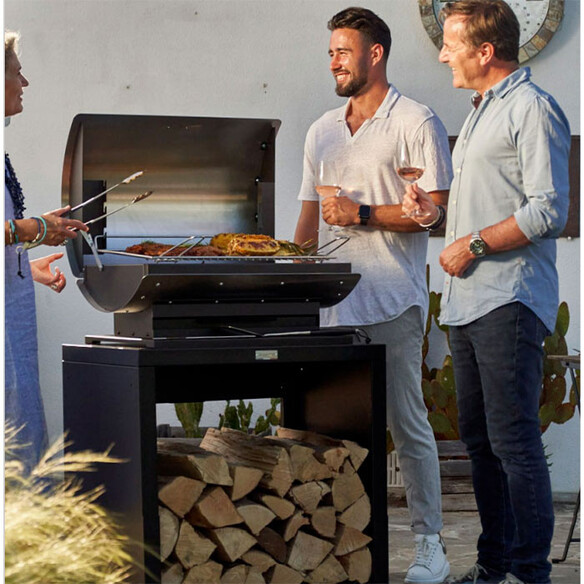 Grille Barbecue pour foyer fermé - Sur pieds - 30 x 25 cm