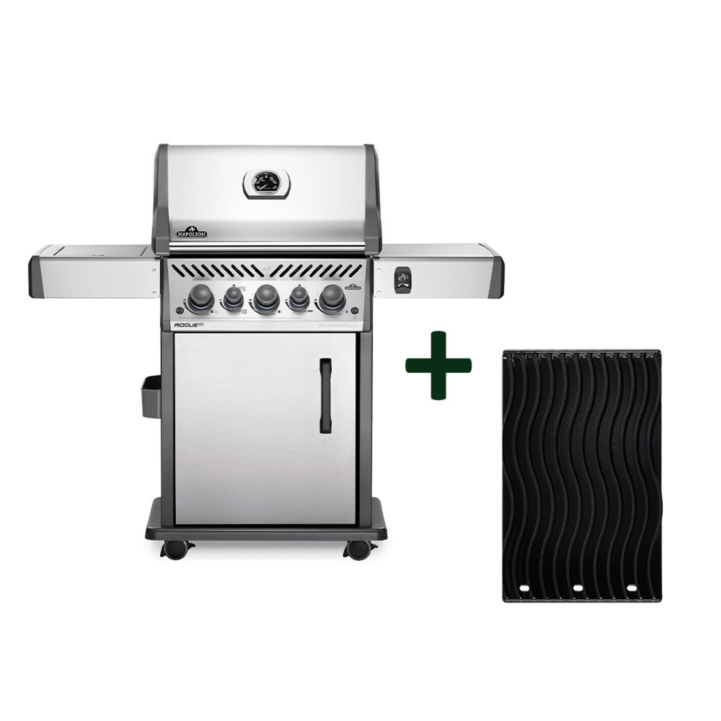 Pack barbecue Rogue Inox RSE 425 Napoléon + plancha réversible