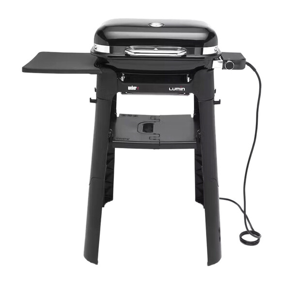Barbecue électrique Weber LUMIN Compact Stand noir vu de face