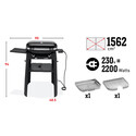 Caractéristiques du barbecue électrique Weber LUMIN Stand