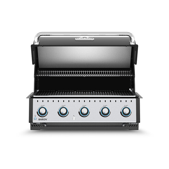 Couvercle ouvert sur le Baron 520 encastrable Broil King