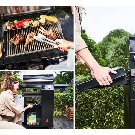 Grille, rangement et tablette du Char-Broil Smart-E