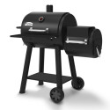 Pack barbecue Broil King Smoke Offset 400 + rôtissoire vu de 3/4