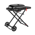 Pack barbecue Weber Traveler Stealth + housse vu de 3/4