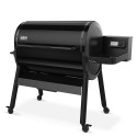 Pack barbecue Weber Smokefire EPX6 Stealth GBS + housse vu de 3/4