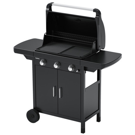 Barbecue Campingaz Compact 3 LX Plus avec couvercle ouvert