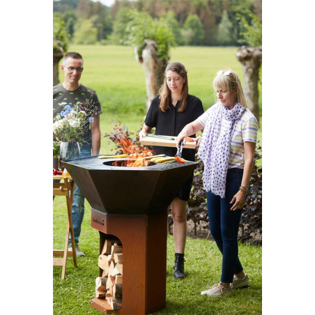 Brasero plancha Barbecook Nestor Original Corten en situation