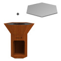 Pack Barbecook Nestor Original Corten + couvercle de protection Pack Barbecook Nestor Original Corten + couvercle de protection