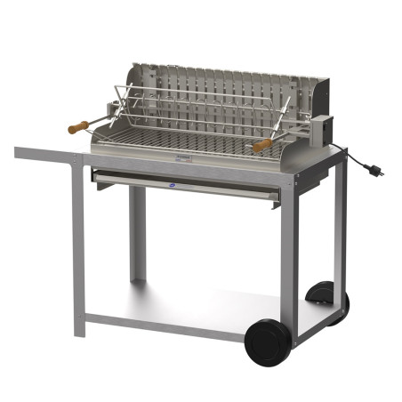 Barbecue Le Marquier Irissarry Inox V2 + chariot + tournebroche