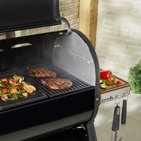Grille fonte barbecue pellet Smokefire EX cuisson