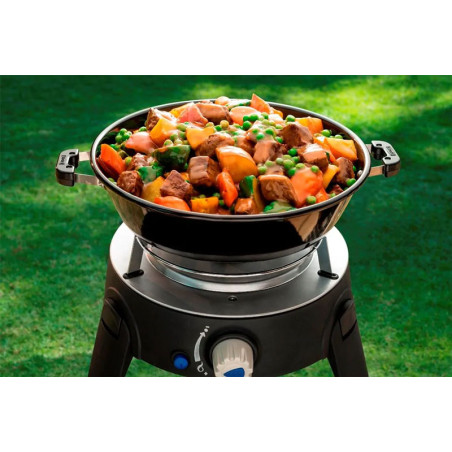 Barbecue Cadac Safari Chef 30 LP grille cuisson dans wok