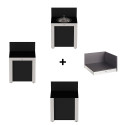 Pack ENO 4 Modulo en acier noir et inox marin