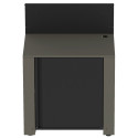 Modulo pour plancha à poser ENO en acier galvanisé thermolaqué gris et noir Modulo pour plancha à poser ENO en acier galvanisé thermolaqué gris et noir