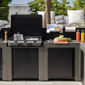 Cuisine extérieure avec modulo ENO gris cargo et noir ENO Cuisine extérieure avec modulo ENO gris cargo et noir ENO