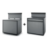Pack cuisine extérieure Forge Adour 2 modules en acier gris et noir
