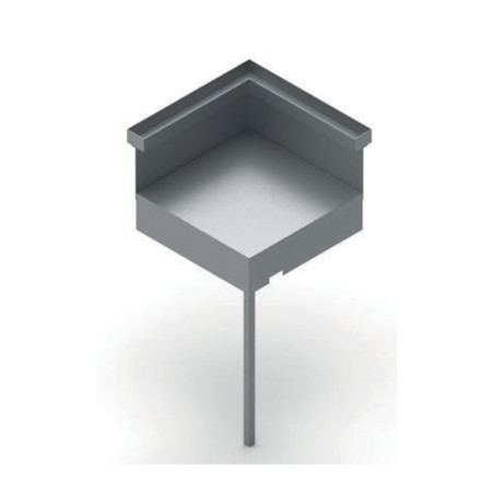 Support d'angle Forge Adour en acier gris et noir avec réglette