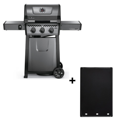 Pack Napoléon avec barbecue gaz Fresstyle 365 3 brûleurs et plancha réversible en fonte émaillée