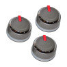 Lot de 3 boutons de réglage de température pour barbecue gaz Genesis II LX 340 Weber