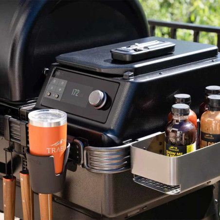 Zoom sur l'écran de contrôle du barbecue à pellets Ironwood Traeger