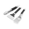 Pince, spatule et grattoir en inox pour plancha Weber