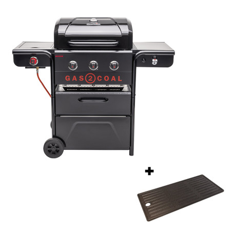 Barbecue Gas2Coal 3 brûleurs Special Edition avec plancha Char-Broil