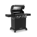 Vue latérale gauche du Barbecue gaz Crown 480 Shadow Broil King avec couvercle ouvert