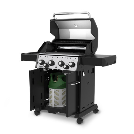 Vue latérale ouverte du Barbecue gaz Crown 490 Broil King