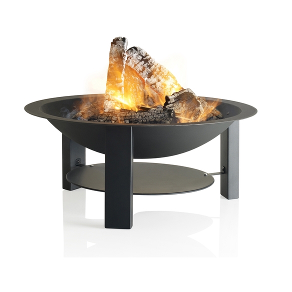 Brasero barbecue rond pour jardin avec foyer extérieur en acier Arka