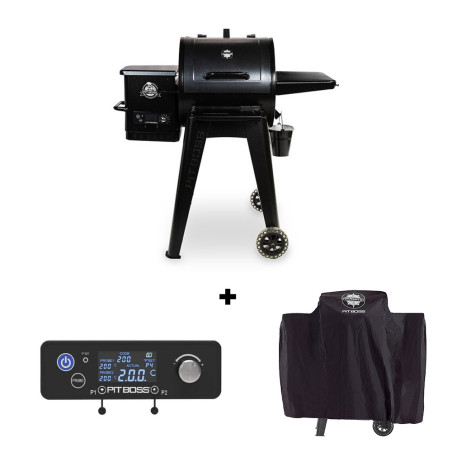 Pack Pit Boss avec barbecue pellets Navigator 550, housse et écran de contrôle Wi-Fi Bluetooth Smoke It