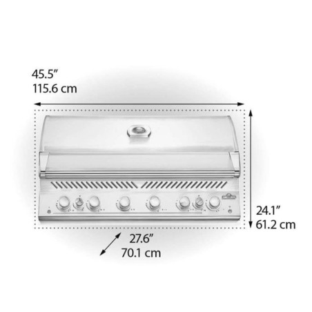 Dimensions barbecue gaz encastrable BIG 44 Série 700 Napoléon